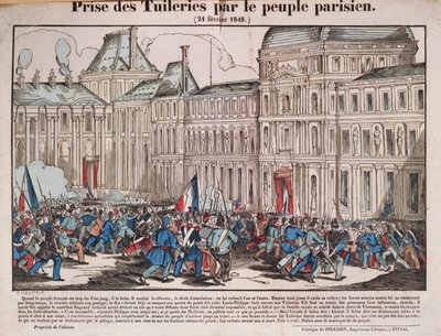 Prise des Tuileries par le peuple parisien, 24 février 1848 - French School
