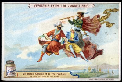Conte des 1001 Nuits (Contes des Mille et Une Nuits) : Prince Achmed et Fée Paribanu - chromo - French School
