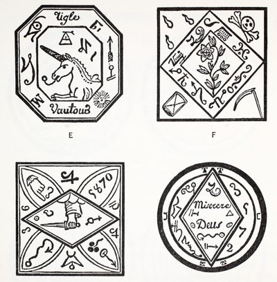 Talismans typiquement utilisés avec des incantations - French School