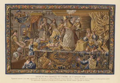 Tapisserie représentant le couronnement du roi Charles VII de France, Reims - French School