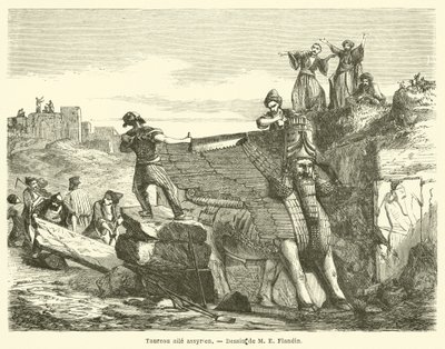 Taureau ailé assyrien - French School
