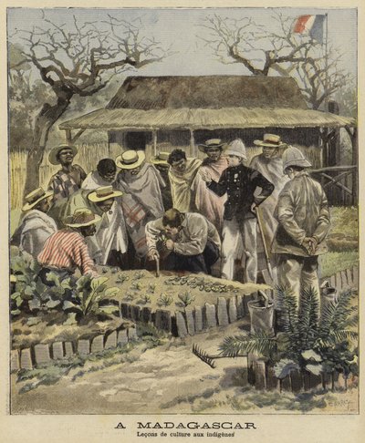 Enseignement des techniques agricoles aux indigènes, Madagascar, 1897 - French School