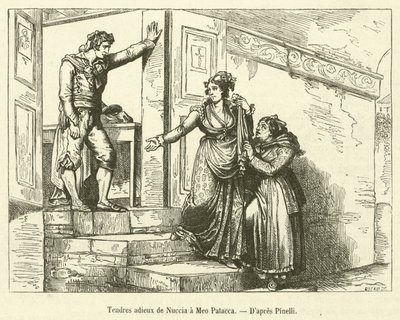Tendres adieux de Nuccia à Meo Patacca - French School