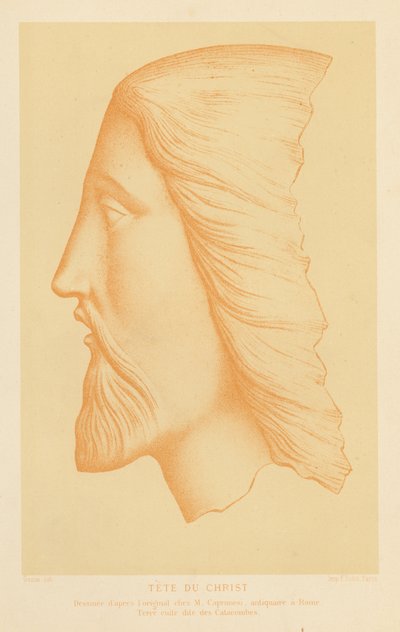 Tête en terre cuite de Jésus-Christ - French School