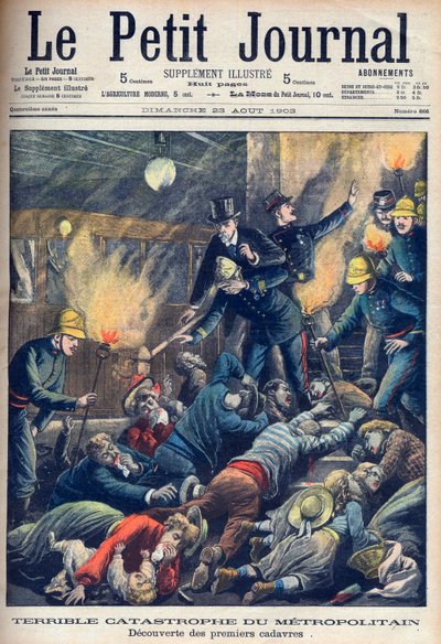 Terrible catastrophe dans le métro parisien, couverture du 