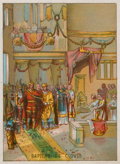 Le baptême du roi Clovis - French School