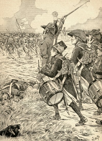 La bataille de Marengo, Italie en 1800, entre les forces françaises sous Napoléon Bonaparte et les Autrichiens. De l