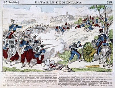 La bataille de Mentana le 3 novembre - French School