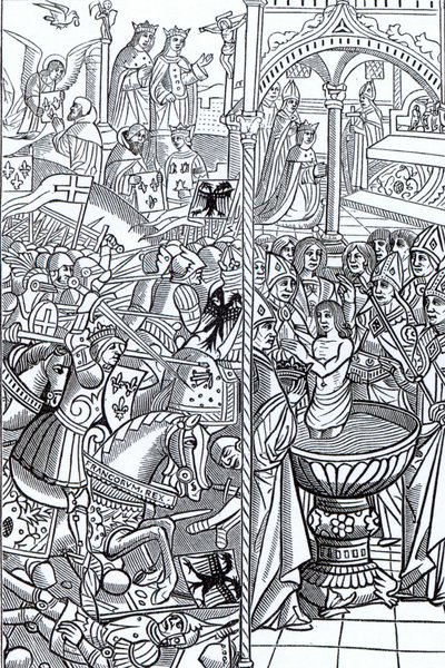 La bataille de Tolbiac et le baptême du roi Clovis, de 