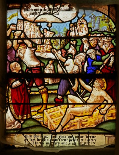 Les Béatitudes : Heureux ceux qui souffrent la persécution pour la justice : le martyre de Saint Étienne et Saint Laurent - French School