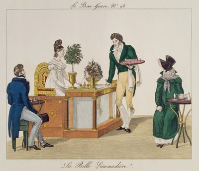 La belle vendeuse de limonade, planche 98 de Le Bon Genre, c.1810 - French School