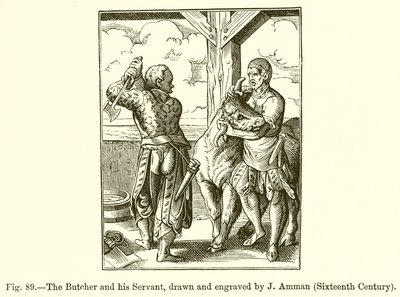 Le boucher et son serviteur - French School