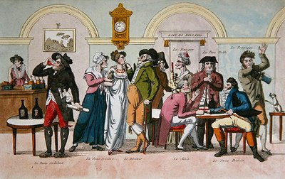 Le Café des Comédiens à Paris, début du XIXe siècle - French School