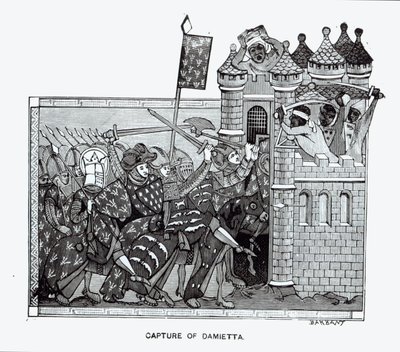La capture de Damiette en 1249 - French School