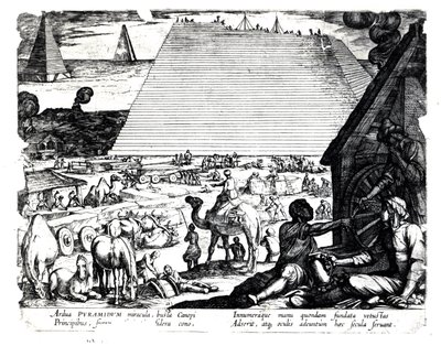 La construction des pyramides - French School