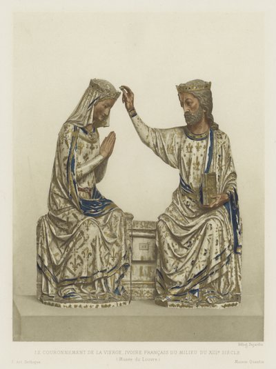 Le Couronnement de la Vierge, ivoire, français, milieu du XIIIe siècle - French School