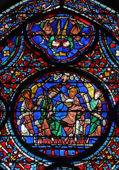 Le Couronnement de la Vierge avec les anges apportant la couronne - French School