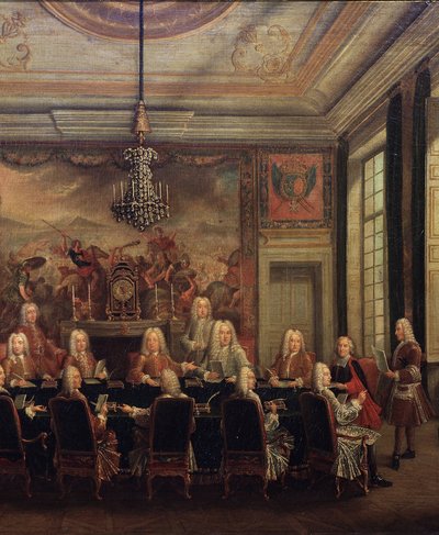 Le Conseil de Régence pour la Minorité de Louis XV - French School