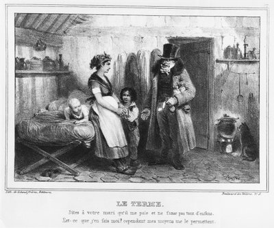 La Date de paiement, c.1840 - French School