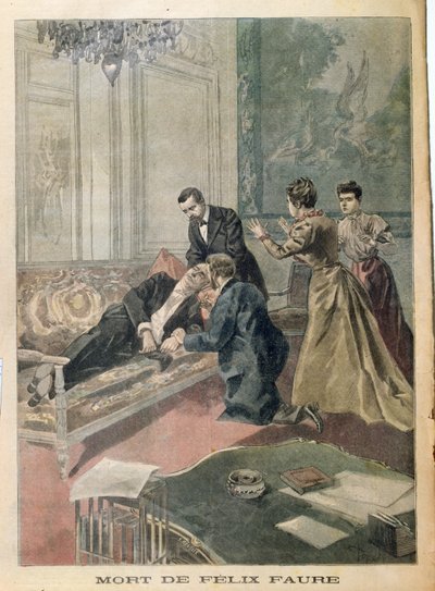La mort de Félix Faure (1841-99) de Le Petit Journal, 26 février 1899 - French School
