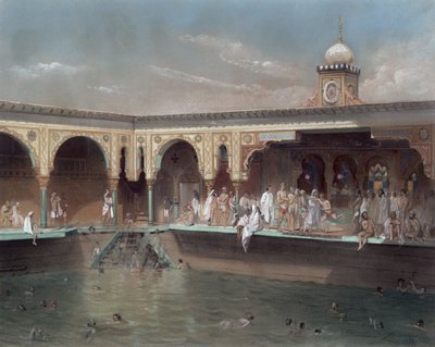 Les Bains Deligny, Paris, 1842 - French School