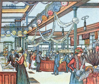 Le Grand Magasin, illustration de Cours Schweiter, vers 1900 - French School
