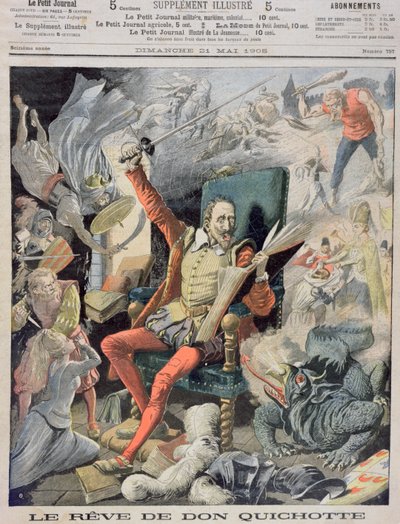 Le Rêve de Don Quichotte, illustration de couverture de Le Petit Journal, 21 mai 1905 - French School