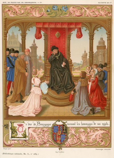 Le duc de Bourgogne recevant l