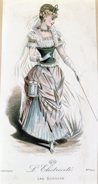 La Fée Électricité, costume pour un bal costumé avec batterie, c.1885 - French School