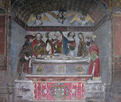 La Mise au tombeau, vers 1523 (pierre peinte) - French School
