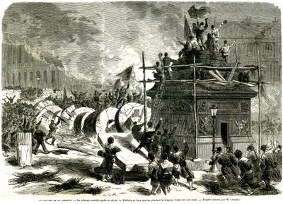 La chute de la colonne Vendôme - French School