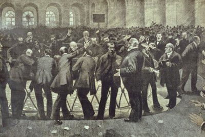 La célèbre Corbeille à la Bourse de Paris, c.1885 - French School