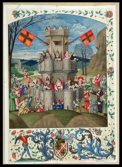 La forteresse de la foi assiégée par les hérétiques - French School