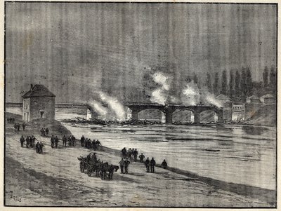 La guerre franco-prussienne - La défense de Paris - incendie du pont d