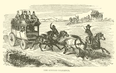 La diligence allemande (gravure) - French School
