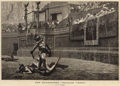 Les Gladiateurs, « Pollice Verso » (gravure) - French School