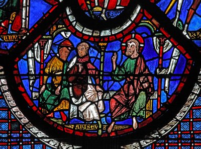 Le Bon Samaritain : Christ racontant la parabole du Bon Samaritain - French School