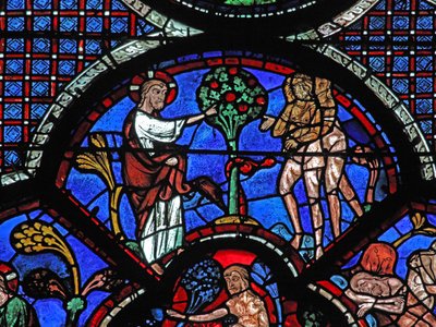 La fenêtre du Bon Samaritain : Dieu interdit à Adam et Ève de manger le fruit de l