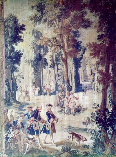 La chasse de Louis XV, tapisserie, milieu du 18ème siècle - French School