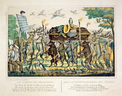 La Procession des chasseurs, vers 1850 - French School