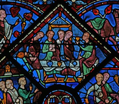 La fenêtre de Joseph : il reçoit ses frères avec un festin - French School