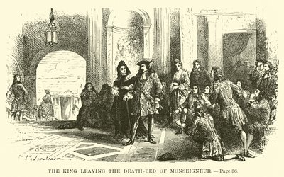 Le roi quittant le lit de mort de Monseigneur - French School