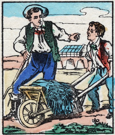 Le maraîcher. Gravure dans « La chanson des métiers ». Imagerie d