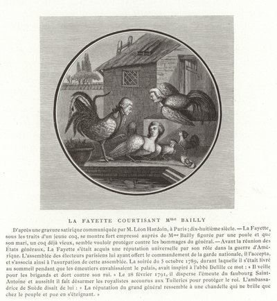 Le marquis de Lafayette courtisant Madame Bailly - French School