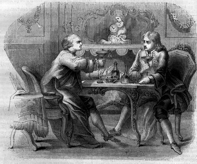 Le Marquis de Nointel offrant un déjeuner au bandit Cartouche (Louis Dominique Cartouche dit - French School