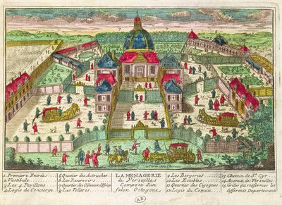 La Ménagerie et le Salon Octogonal à Versailles - French School