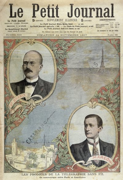 Les Miracles du système télégraphique, illustration de Le Petit Journal, 24 novembre 1907 - French School