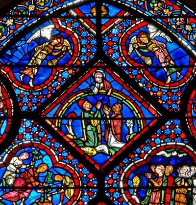 Fenêtre de Noé : Dieu sur un arc-en-ciel promet de ne plus jamais le faire - French School