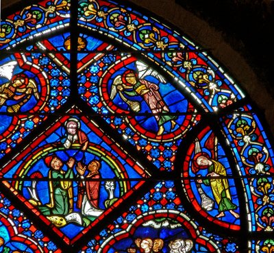 Fenêtre de Noé : anges - French School