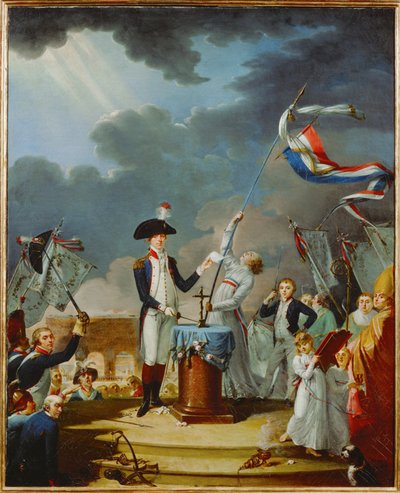 Le serment du général Lafayette lors de la célébration de la Fédération ... - French School